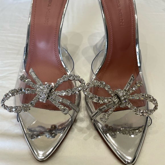 Authentic Amina Muaddi Rosie Glass Slipper. Worn once. - Picture 1 of 5